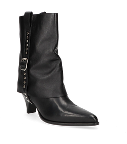Phillip Hardy Damen-Western Boots aus Leder 106001000104 (Schwarz)