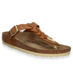 Birkenstock GIZEH Damen-Zehentrenner aus Leder 591221973841 (Braun)