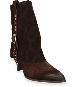 Phillip Hardy Damen-Stiefeletten aus Leder 106202000044 (Dunkelbraun)