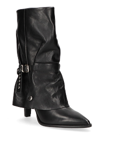Phillip Hardy Damen-Stiefeletten aus Leder 106001000101 (Schwarz)